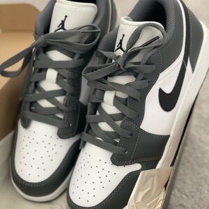 Nike Jordans Dark Gray and White 7